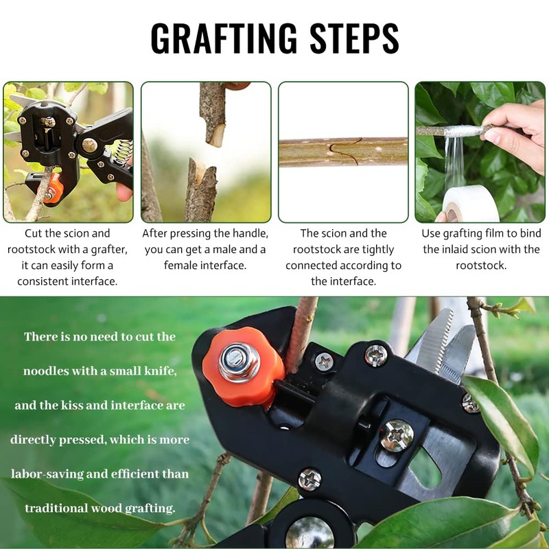 Grafting Cutting Tool, XiXiRan 2-in-1 Garden Grafting Tools Kit, Garden