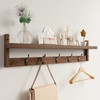 AMBIRD 28.9 Inch Length Shelf with Hooks Entryway Coat Rack