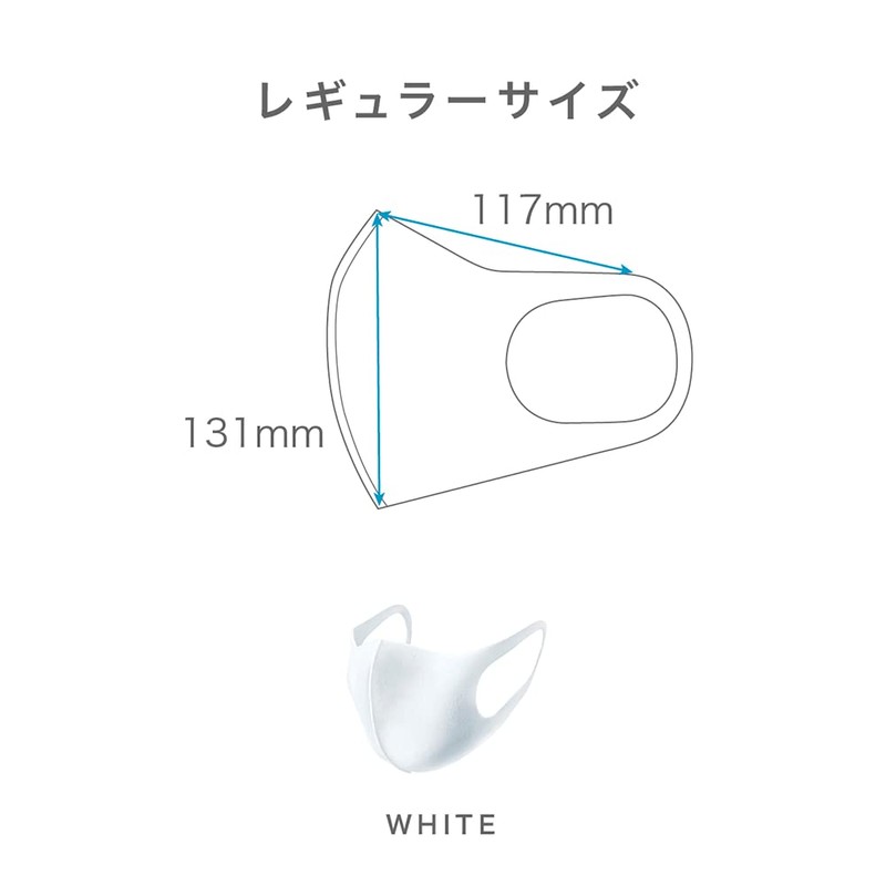 PITTA MASK REGULAR WHITE 3P 3 Pack with 2 Samples
