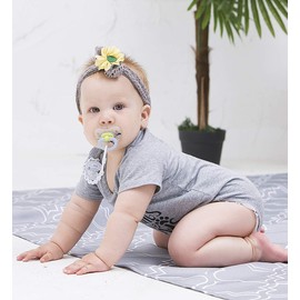 UNIFACO Unisex Clothes Will You Be My Godparents Snap Closure Grey Short Sleeve Romper Bodysuit for Spring 6-12 Months