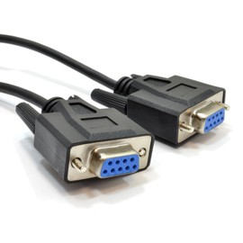 9-Pin DB9 Serial RS232 Null Modem High Speed Shielded Cable 3 m