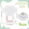BENECREAT 30pcs Square White Paper Boxes, Gift Boxes with Clear