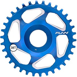 Funn Solo ES Narrow Wide Chain Ring for Shimano E-Bike (38T, Blue)