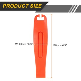 sourcing map 3pcs Bicycle Tire Levers Ultra-Strong & Lightweight POM Tire Removal Tool Non-Slip Grip for Road Mountain Gravel Bikes, Orange