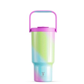 Meoky 32 oz Tumbler with Handle, Tumbler with Lid and Straw, Stainless Steel Travel Mug, 100% Leak Proof, Keeps Cold for 24 Hours, Fits in Car Cup Holder (Fairytale)