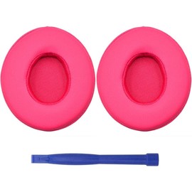 Beats Solo 3 Wireless Ear Pads Replacement, BUTIAO Protein Leather Memory Foam Headphone Earpads Ear Cushion Pad for Beats by Dre Solo 3 Wireless & Solo 2 Wireless Over Ear Headsets (Pink)