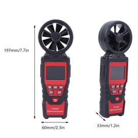 Anemómetro Digital HT625B, medidor de mano, medidor de flujo de aire, medidor de velocidad del viento, medidor de temperatura y humedad