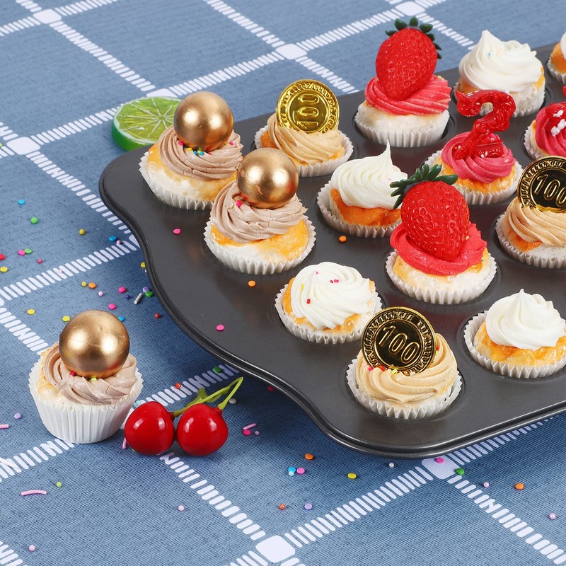 Caperci 500 Count Mini Cupcake Liners White Muffin Liners Greaseproof