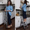BIRDROCK HOME 2 Step Ladder | Folding Anti-Slip Step Stool,