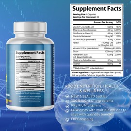 Pelican Vitamins Neuro B Boost- Brain & Cognitve Support - 60 Capsules