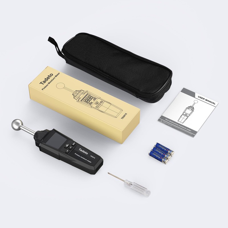 Moisture Meter, Non-Destructive Measurement Moisture Meter with Colour LCD and