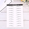 Operitacx 2 Hojas Pegatina para Cejas 6d Negra, Fibra Artificial,