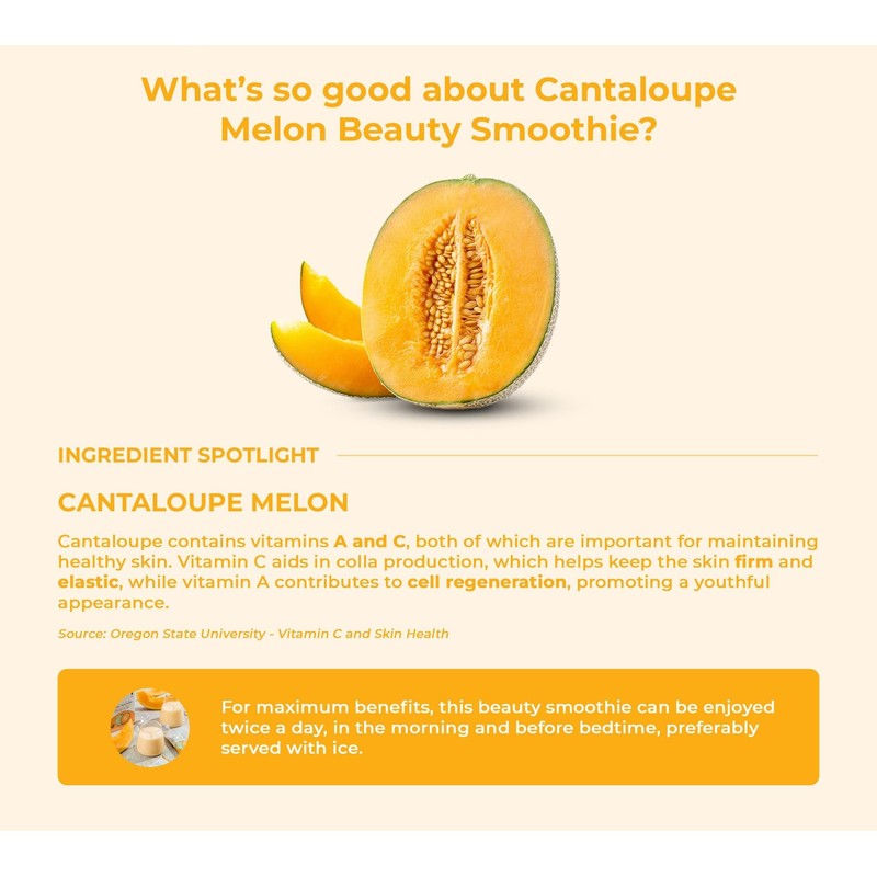 Luxe Slim Half Kilo Canister Cantaloupe Melon Beauty Drink (1