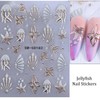 2 Sheets Summer Nail Art Stickers Decals 5D Embossed Ocean