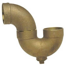 Nibco DWV P-Trap with Clean Out, Cast Bronze