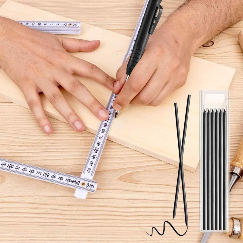 72 Pcs Pencil Refills for Carpenter Pencils, 2.8mm Solid Pica