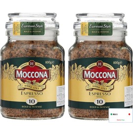 Moccona Espresso Coffee 3.5 oz (100 g) with ChattyShop Original Open Date Stickers
