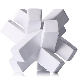 XMGZQ Estatua de Nudo Blanco para decoración de Mesa de Centro, Escultura y Cifras de Nudo geométrico Minimalista Moderno, línea de Arte Abstracto, Adornos Decorativos para estantes, estantería