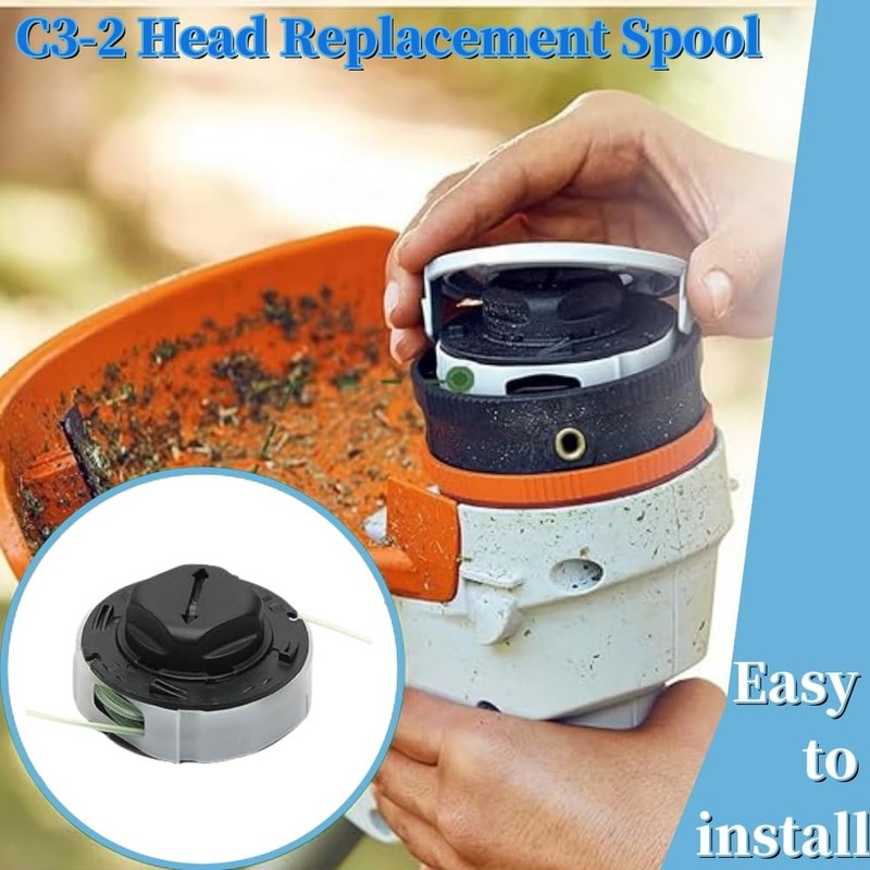 3-Pack Replacement Spool for Stihl Autocut C3-2,Trimmer Head fits FSA