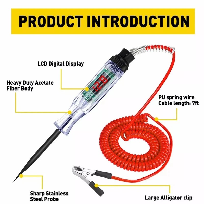 Miniduino DC 6-24V Digital Automotive Car Power Probe Circuit Electrical