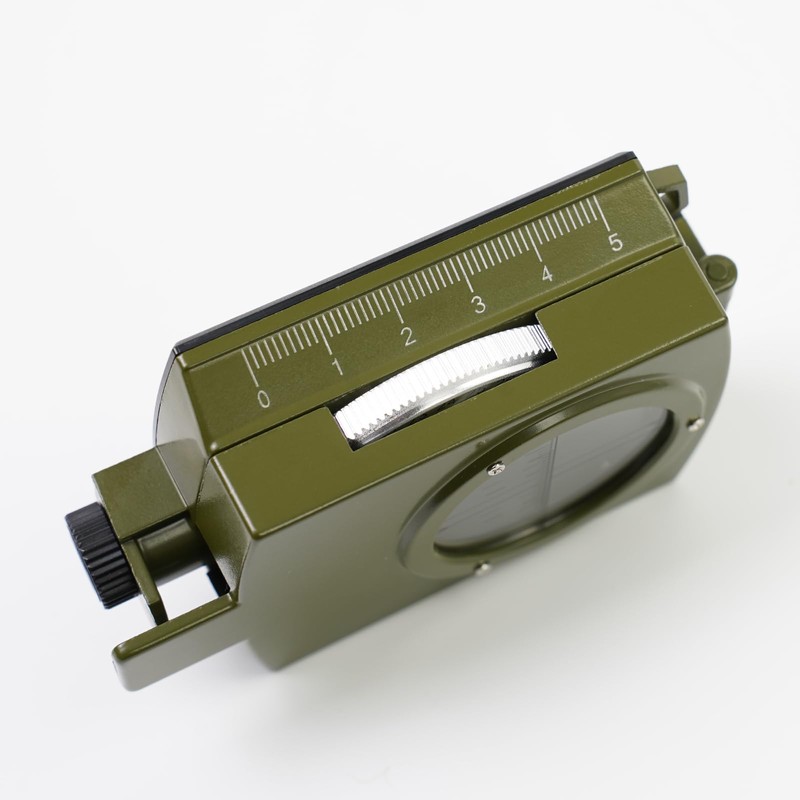 Outdoor Metal Navigation Compass with Fluorescent Scale,Clinometer, Level, Metric Scale,and
