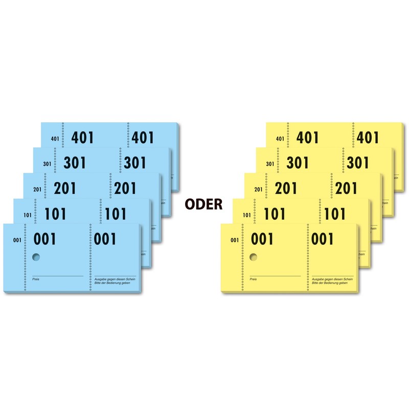 Sigel GN500 500 Receipt Number Blocks (1 to 500, 10.5