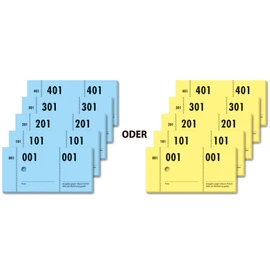 Sigel GN500 500 Receipt Number Blocks (1 to 500, 10.5 x 5 cm) Total 5 Blocks Made from Sustainable Paper