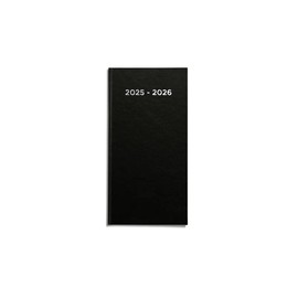 Pocket Diary 2025-2026 by Pirongs | Mid year Diary | Slim Academic Year Diary | 2 weeks to view - Black