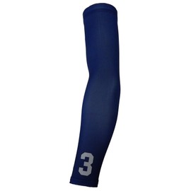 Custom Letters/Numbers Arm Sleeve - Solid Navy Blue - Youth and Adult Sizes