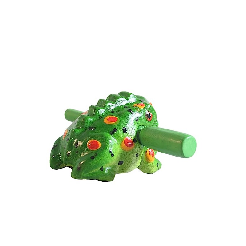 ART-CRAFT Musical Instrument Ratchet Sound Frog Wood Green S 9
