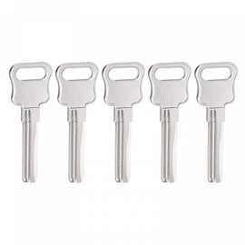sourcing map Key Blank, 35mm Length 2 Slot Brass New Uncut Replacement Accessories, 5 Pcs
