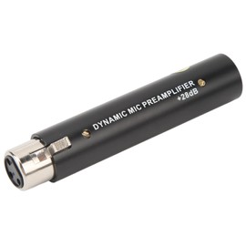 Mic Preamp with 28dB Gain, Compact Dynamic Microphone Booster with DM1 Dynamite Active Inline Preamp, Microphone Booster Preamp, Active Booster for Dynamic and Ribbon Microphone