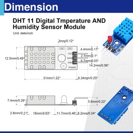 6 Set Digital Temperature and Humidity Sensor Modules, Compatible with DHT11, 3.3V–5V Sensors for Arduino with Dupont Wires