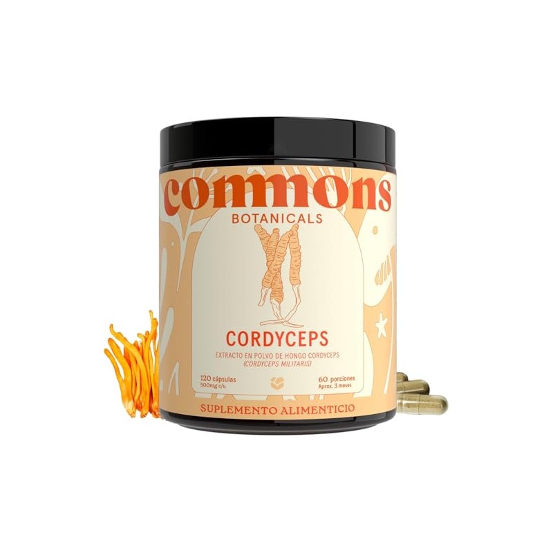 Hongo Cordyceps 120 Cápsulas - Máxima Pureza 100% Cuerpo Fructífero