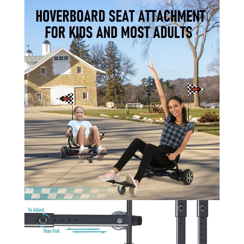 K1 Hover-1 Kart Buggy Attachment Compatible 6.5 & 10" Electric