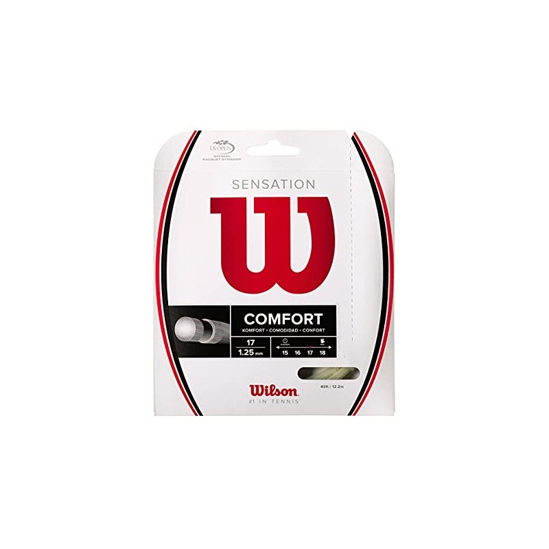 Wilson Unisex Sensation 17 Tennissaiten, 12,2 Meter, 1,25 mm EU