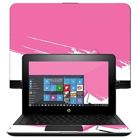 MightySkins Skin Compatible with HP x360 Convertible 11" (2017) wrap Cover Sticker Skins Pink Paint Roller