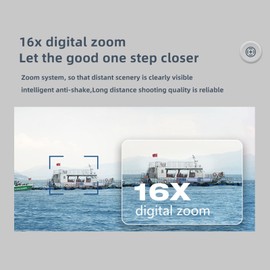 16MP 1080P Digital Camera, 2.4 Inch Screen Telephoto Protable Point and Shoot Camera, with 16X Digital Zoom, 2.4 Inch Screen, Anti Shake