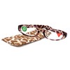 Isabella, Premium Reading Glasses, Fashion Reader Giraffe Brown Print +1.25