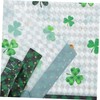 Alipis 2pcs Shamrock Party Tablecloth St. Patrick's Day Party Supplies