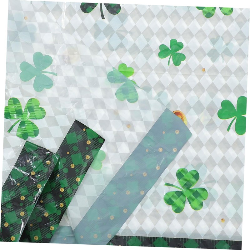 Alipis 2pcs Shamrock Party Tablecloth St. Patrick's Day Party Supplies