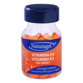 Naturagel Vitamina D3 Con K2 Y Omega 3 700mg 60 Caps Sabor Sin Sabor