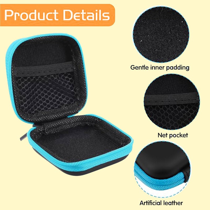 Ji liangli 4-piece mini earphone storage set,7.7 x 7.7 x
