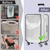 Yotako 26 Inch Suitcase Cover Protectors Clear PVC Luggage Cover