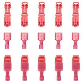 Yosawo 60 Pieces T-Tap Wire Connectors, Self-Stripping Quick Splice Wire Terminals and Fully Insulated Male Spade Terminals Connectors Kit (GXH)