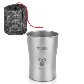 Titanium Water Cup 600ml, Ultralight Coffee Mug for Camping, Raw Titanium