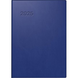 BRUNNEN Pocket Diary Model 713 (2025), 2 Pages = 1 Week, A7, 160 Pages, Plastic Cover, Dark Blue