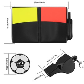 soccer referee set referee card warning card referee accessory referee red and yellow card booklet record card pencil referee supplies futsal referee equipment