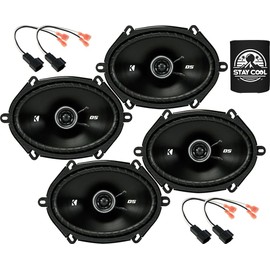 KICKER Speakers 6X8 inch for Ford Explorer 2006-2010 Upgrade Kit - 4 Pack of DS Series with Harness, Coaxial Car Audio Front Door and Rear Side Panel Speaker DSC680, 43DSC6804