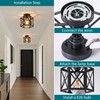 XSDeTu 2 Pack Farmhouse Semi Flush Mount Ceiling Light, Industrial